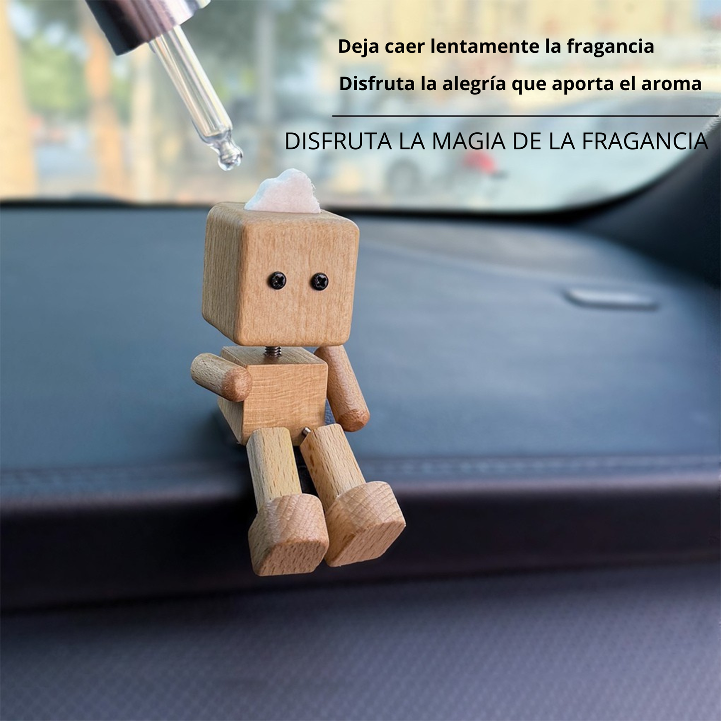 Muñeco de Madera con Caras Magnéticas